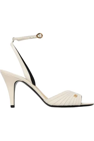 VALENTINO GARAVANI Schoenen, Dames, Wit, 40 EU, Witte Platte Sandalen met Bandje