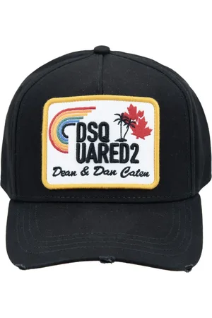 Dsquared2 Accessoires, unisex, Zwart, ONE Size, Katoen, Baseballpet met reliëflogo