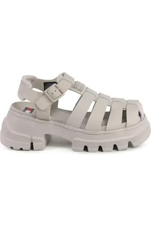 Tommy Hilfiger Schoenen, Dames, , 41 EU, Leer, Leren Enkelband Sandaal