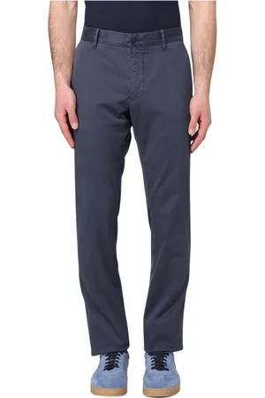 Incotex Broeken, Heren, Blauw, W34, Katoen, Klassieke Pasvorm Beige Chino Broek