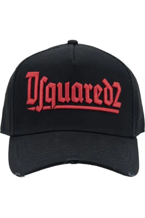 Dsquared2 Accessoires, unisex, Zwart, ONE Size, Katoen, Embossed Logo Baseball Cap Fibbia