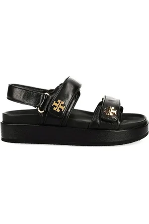 Tory Burch Schoenen, Dames, Zwart, 40 EU, Leer, Zwarte Platte Sportsandaal