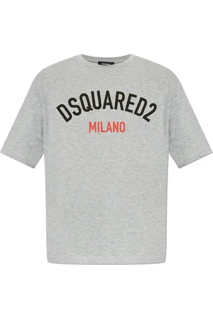 Dsquared2 Tops, Heren, Grijs, 2Xl, Katoen, T-shirt met print