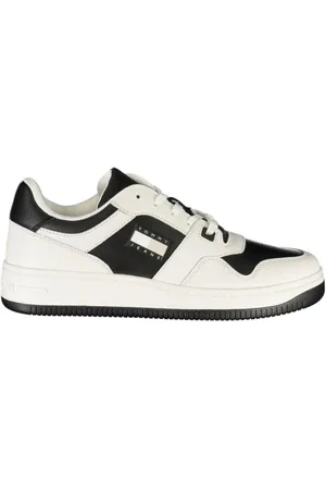 Tommy Hilfiger Schoenen, Heren, Wit, 46 EU, Polyester, Witte Polyester Vetersneaker