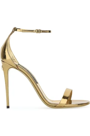 Dolce & Gabbana Schoenen, Dames, Geel, 37 1/2 EU, Stijlvolle Sandalen