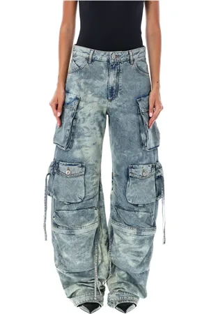 The Attico Jeans, Dames, Blauw, W25, Katoen, Fern Cargo Broek
