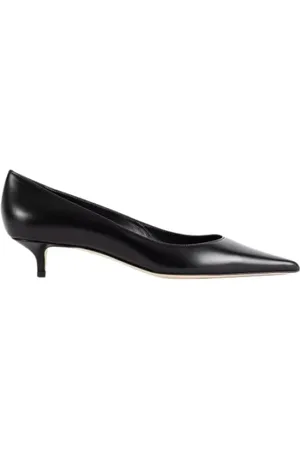 Jimmy Choo Schoenen, Dames, Zwart, 37 1/2 EU, Leer, Zwarte Leren Amelia Pumps
