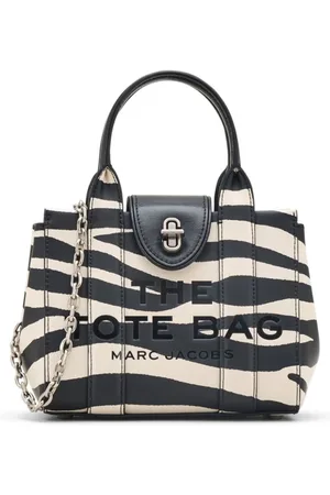 Marc Jacobs Tassen, Dames, Zwart, ONE Size, Leer, Zebra Turnlock Mini Tote