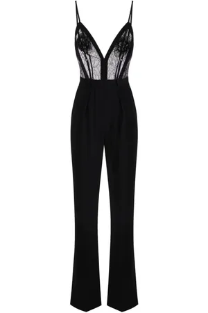 Elisabetta Franchi Jumpsuits & Playsuits, Dames, Zwart, L, Zwarte Jurken voor Vrouwen