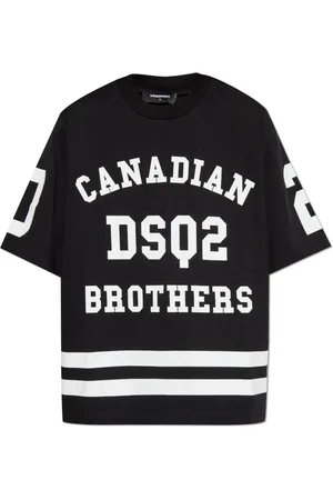 Dsquared2 Tops, Dames, Zwart, XS, Katoen, T-shirt met Logo