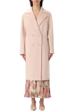Max Mara Mantels, Dames, Roze, S, Wol, Blush Wool Coat