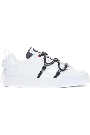 Dolce & Gabbana Schoenen, Heren, Wit, 42 1/2 EU, Leer, Witte Sneakers Laag-Top Rubber Hemel