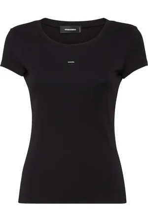 Dsquared2 Tops, Dames, Zwart, L, Katoen, Zwart T-shirt