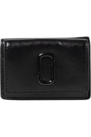 Marc Jacobs Accessoires, Dames, Zwart, ONE Size, Leer, Zwarte Mini Portemonnee Compact Ontwerp