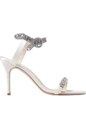 Manolo Blahnik Schoenen, Dames, , 41 EU, Satijn, Kristalversierde Satijnen Hakken