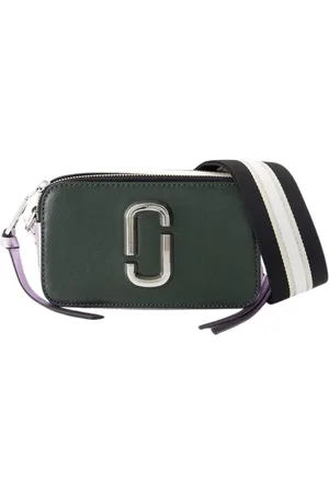 Marc Jacobs Tassen, Dames, Groen, ONE Size, Leer, Groene Ivy Snapshot Crossbody Tas