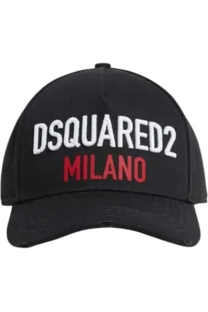Dsquared2 Accessoires, unisex, Zwart, ONE Size, Katoen, Katoenen Gabardine Geborduurd Logo Pet