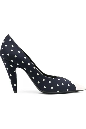 Saint Laurent Schoenen, Dames, Blauw, 36 EU, Polka Dot-Pumps
