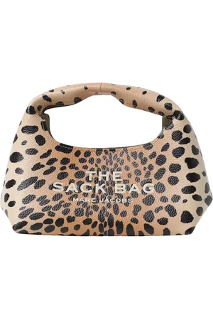 Marc Jacobs Tassen, Dames, Zwart, ONE Size, Luipaardprint Mini Sack Tas