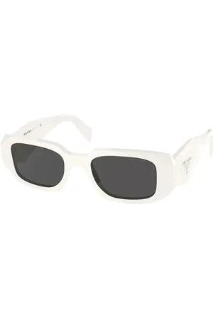 Prada Accessoires, Dames, Wit, ONE Size, Witte zonnebril Stijlvol ontwerp