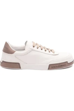Dolce & Gabbana Schoenen, Heren, Wit, 39 EU, Leer, Witte en grijze sneakers
