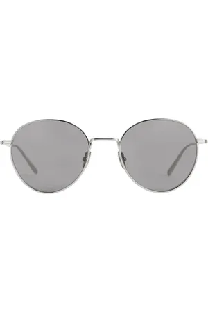Totême Accessoires, Dames, Grijs, ONE Size, Zilveren Ronde Zonnebril met UV-bescherming