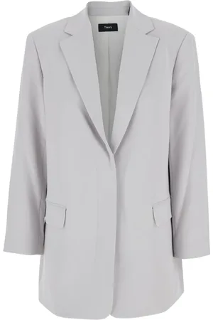 THEORY Jassen, Dames, Grijs, M/L, Klassieke Grijze Jas van Technostof