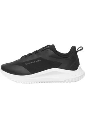 Calvin Klein Schoenen, Dames, Zwart, 40 EU, Eva Runner Laceup Mesh Sneakers