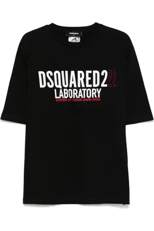 Dsquared2 Tops, Heren, Zwart, 2Xl, Zwart Shirt Stijlvolle Herenmode