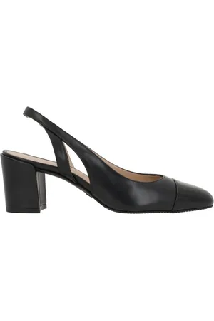 Stuart Weitzman Schoenen, Dames, Zwart, 39 EU, Leer, Elegante Slingback