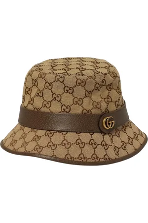 Gucci Accessoires, Heren, Bruin, L, Bruine Wide-Brim Fedora Hoed