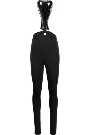 The Attico Broeken, Dames, Zwart, 2Xs, Slim-Fit Ruby Lange Broek