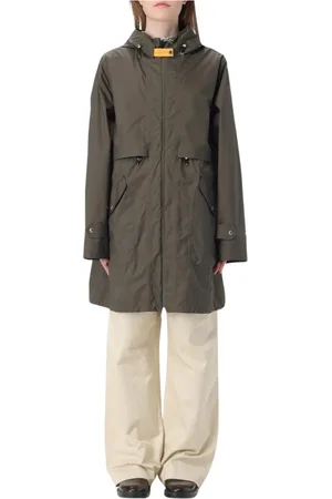 Parajumpers Mantels, Dames, Bruin, L, Bruine Hooded Parka Waterbestendige Jas