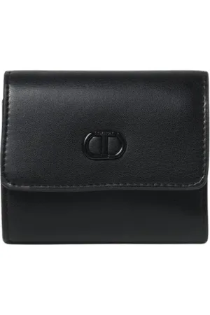Twin-Set Accessoires, Dames, Zwart, ONE Size, Leer, Leren portemonnee in touwkleur