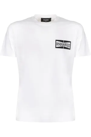 Dsquared2 Tops, Heren, Wit, L, Katoen, Italiaanse T-shirts voor mannen