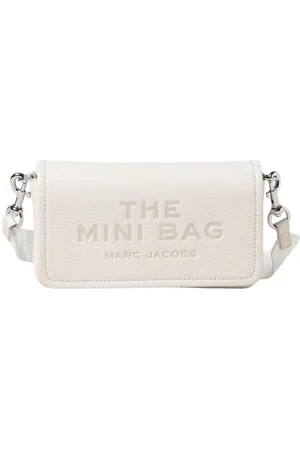 Marc Jacobs Tassen, Dames, Grijs, ONE Size, Leer, Beige Crossbody Tas Stijlvolle Functionaliteit