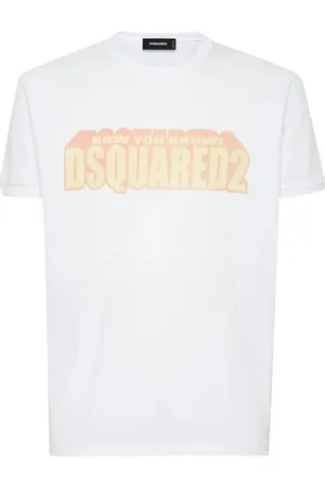 Dsquared2 Tops, Heren, Wit, M, Katoen, Casual T-shirts & Polos Collectie