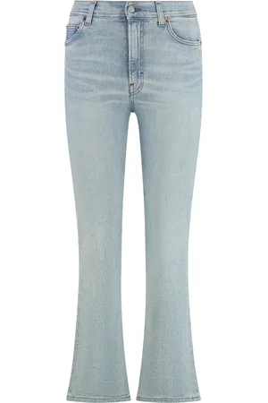 haikure Jeans, Dames, Blauw, W27, Katoen, 5-pocket jeans met achterlogo label