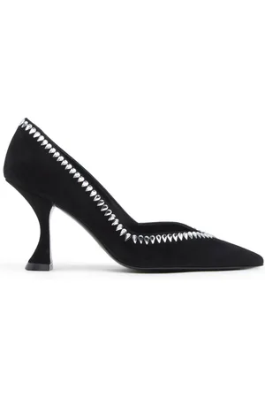 Stuart Weitzman Schoenen, Dames, Zwart, 35 EU, Suède, Gemcut XCurve 85 Pump