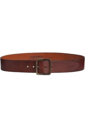 Dsquared2 Accessoires, Heren, Bruin, 90 CM, Leer, Brede Leren Riem