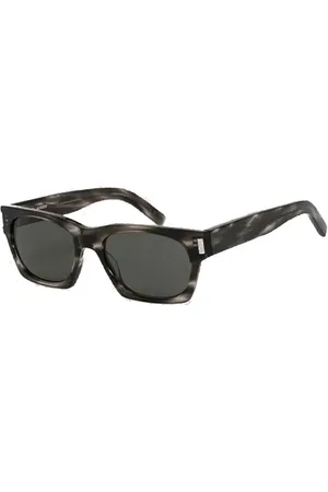 Saint Laurent Accessoires, Heren, Grijs, ONE Size, Grijze vierkante zonnebril UV-bescherming