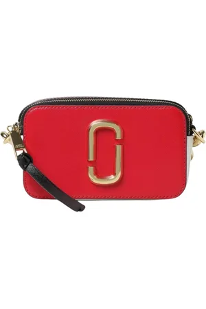 Marc Jacobs Tassen, Dames, Rood, ONE Size, Leer, Blauwe Mini Camera Tas
