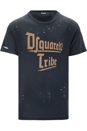 Dsquared2 Tops, Heren, Zwart, S, Katoen, Slip-On T-Shirt