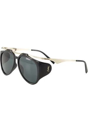 Saint Laurent Accessoires, unisex, Zwart, ONE Size, Zwarte Amelia Zonnebril SL M137