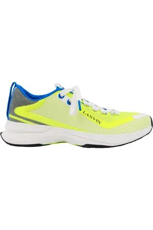 Lanvin Schoenen, Heren, Geel, 43 EU, Nylon, Suède en Nylon Vetersneakers