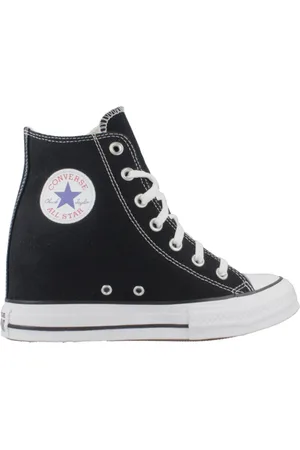 Converse Schoenen, Dames, Zwart, 36 EU, Wig Hoge Top Sneakers