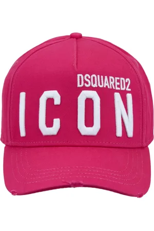 Dsquared2 Accessoires, unisex, Roze, ONE Size, Katoen, Icon Baseballpet met gesp sluiting
