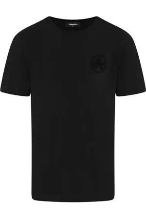 Dsquared2 Tops, Heren, Zwart, M, Heren T-shirt Klassieke Pasvorm
