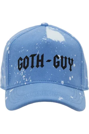 Dsquared2 Accessoires, unisex, Blauw, ONE Size, Katoen, Goth Guy Baseball Cap Fibbia