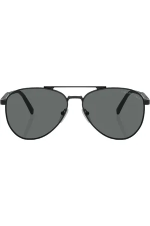 Prada Accessoires, Dames, Zwart, ONE Size, Ovale Zonnebril